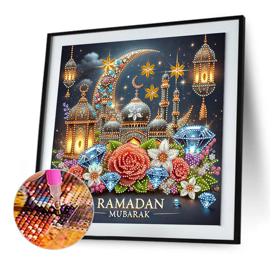 Ramadan Castle Crescent - Special Shaped Drill Diamond Painting 30*30CM