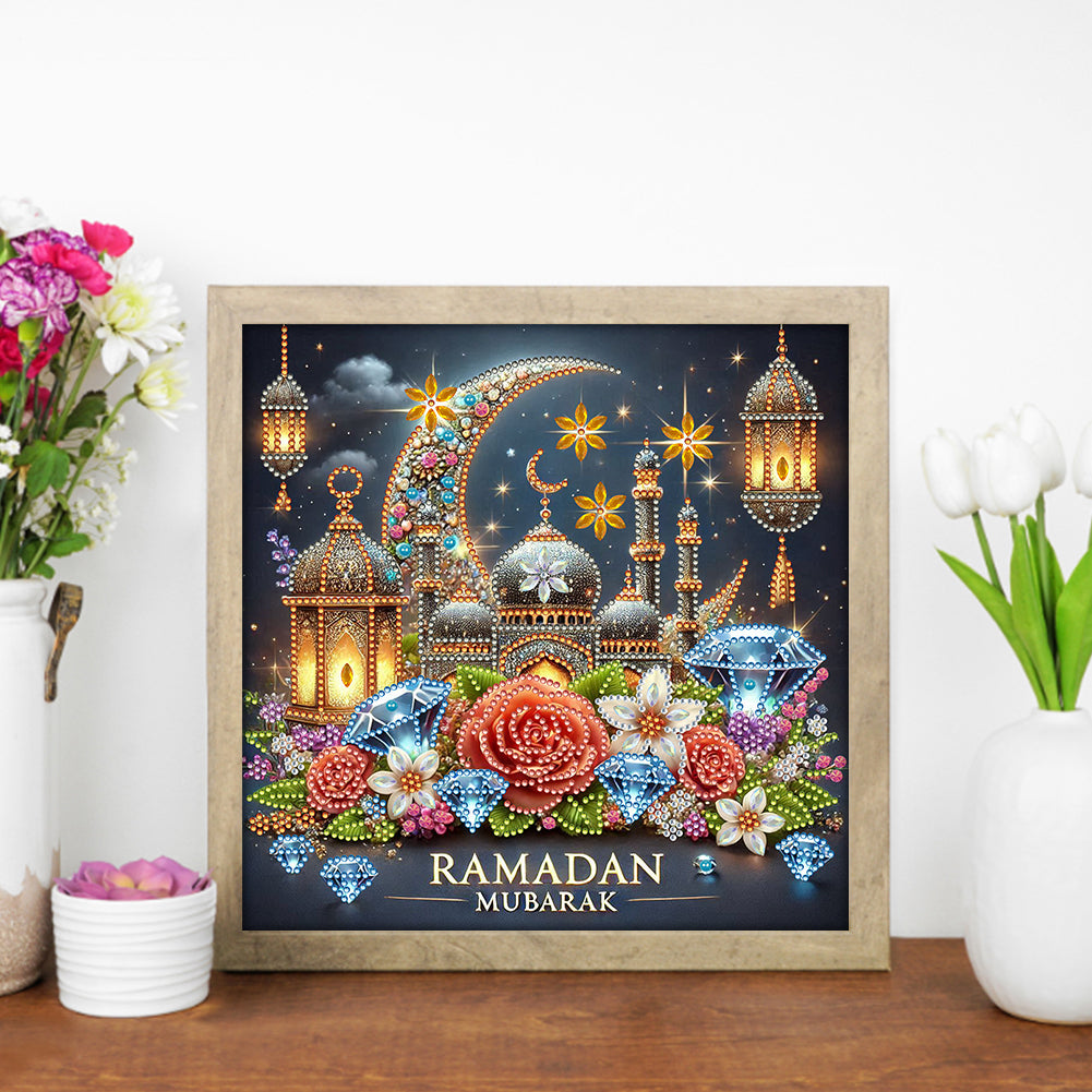 Ramadan Castle Crescent - Special Shaped Drill Diamond Painting 30*30CM