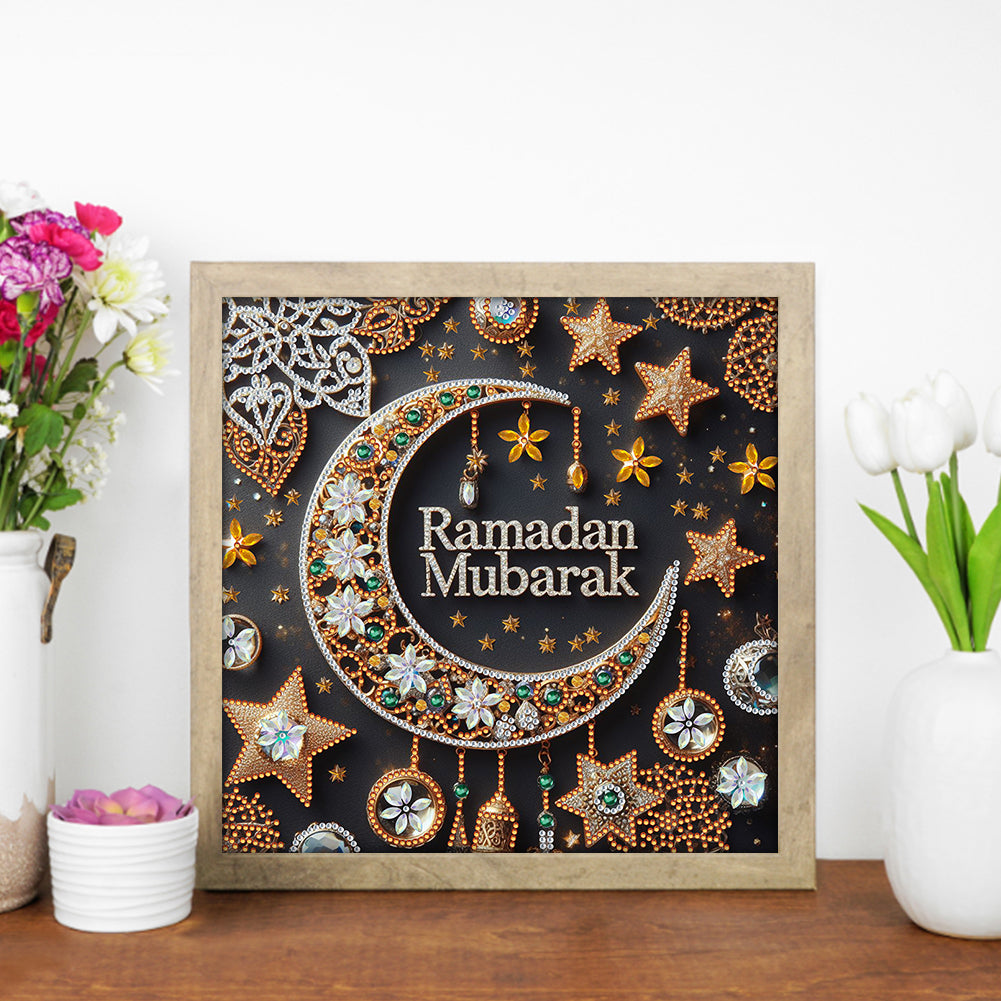 Ramadan Crescent Star - Special Shaped Drill Diamond Painting 30*30CM