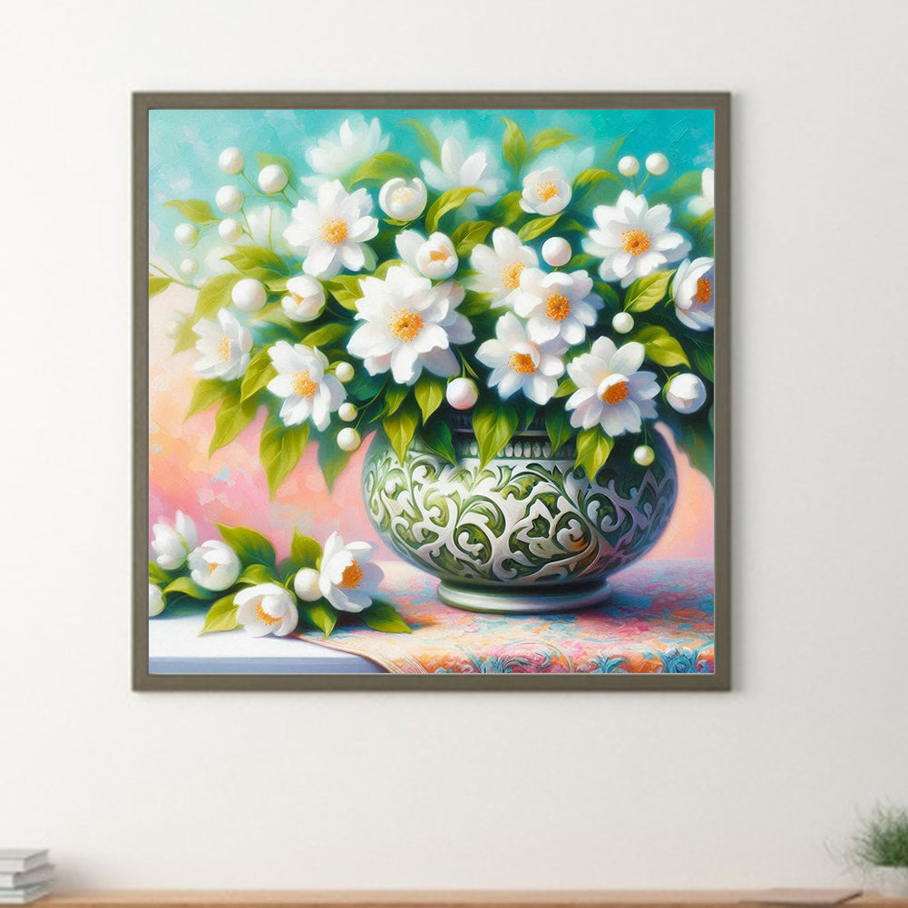 Gardenia - Full Round Drill Diamond Painting 30*30CM