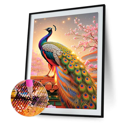 Peacock - Full Round Drill Diamond Painting 30*40CM