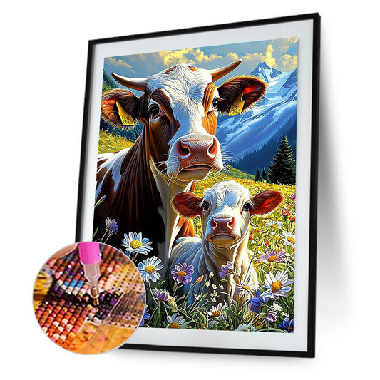 Cow - Full Round Drill Diamond Painting 30*40CM