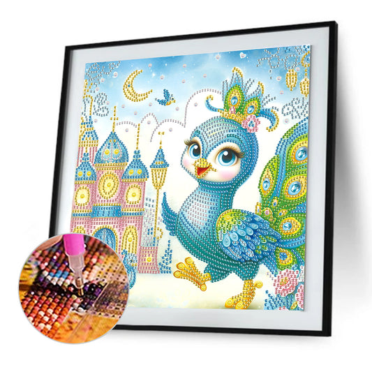 Cartoon Peacock - Special Shaped Drill Diamond Painting 30*30CM