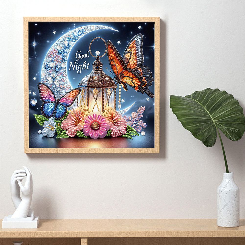 Crescent Butterfly - Special Shaped Drill Diamond Painting 30*30CM
