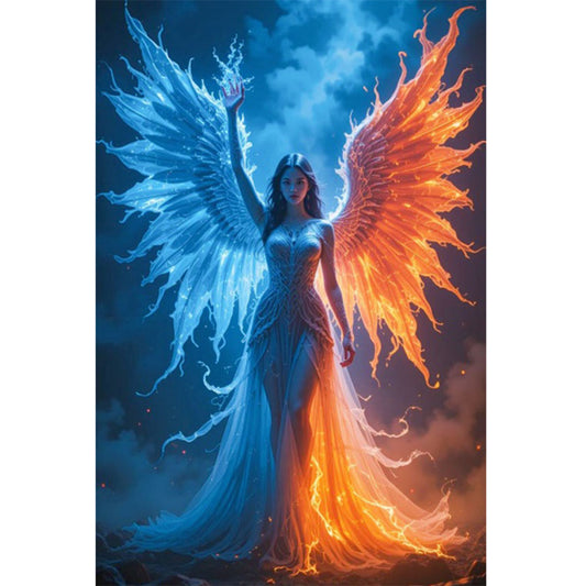 Ice And Fire Angel - Full Square Drill Diamond Painting 40*60CM