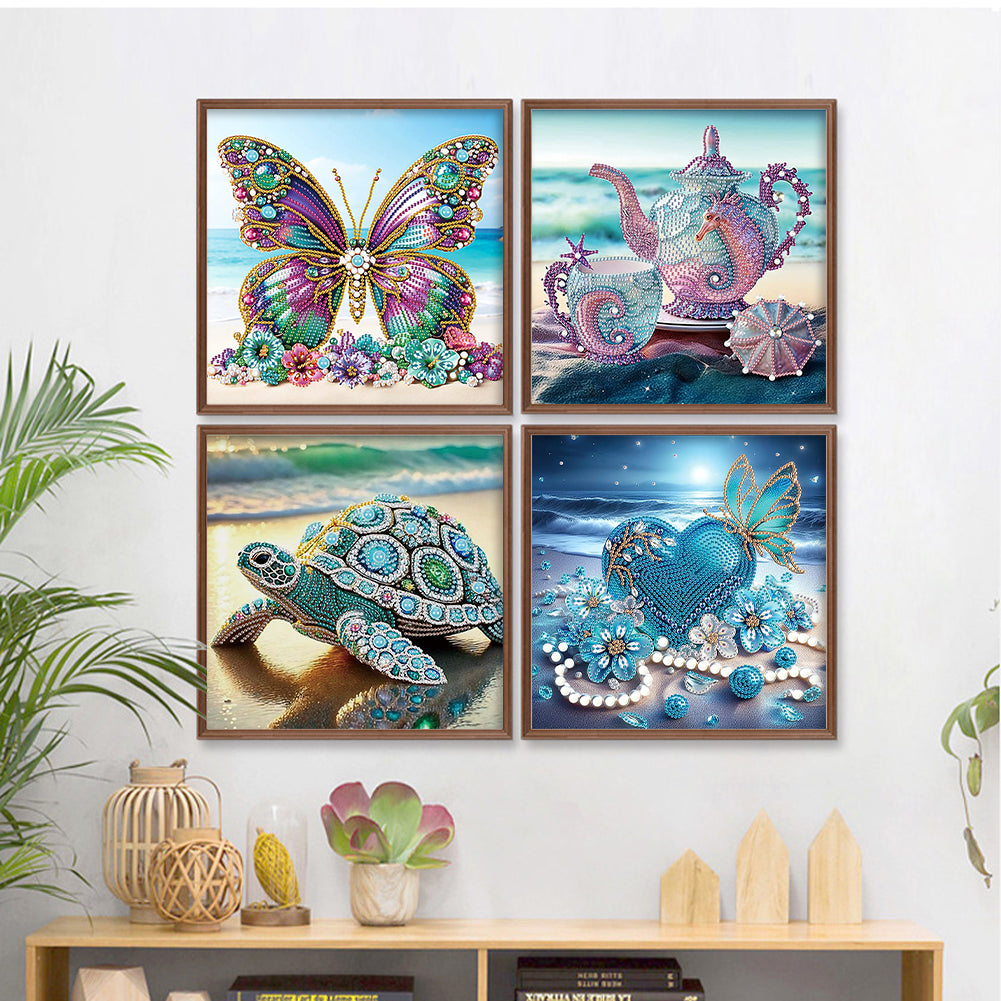 Beach - Special Shaped Drill Diamond Painting 30*30CM