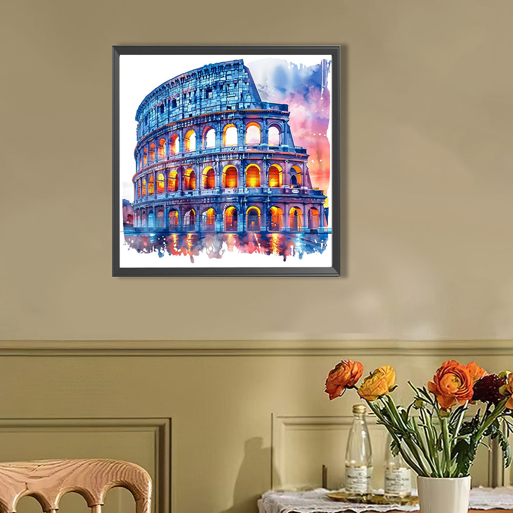 Colosseum In Rome, Italy - Full AB Round Drill Diamond Painting 40*40CM