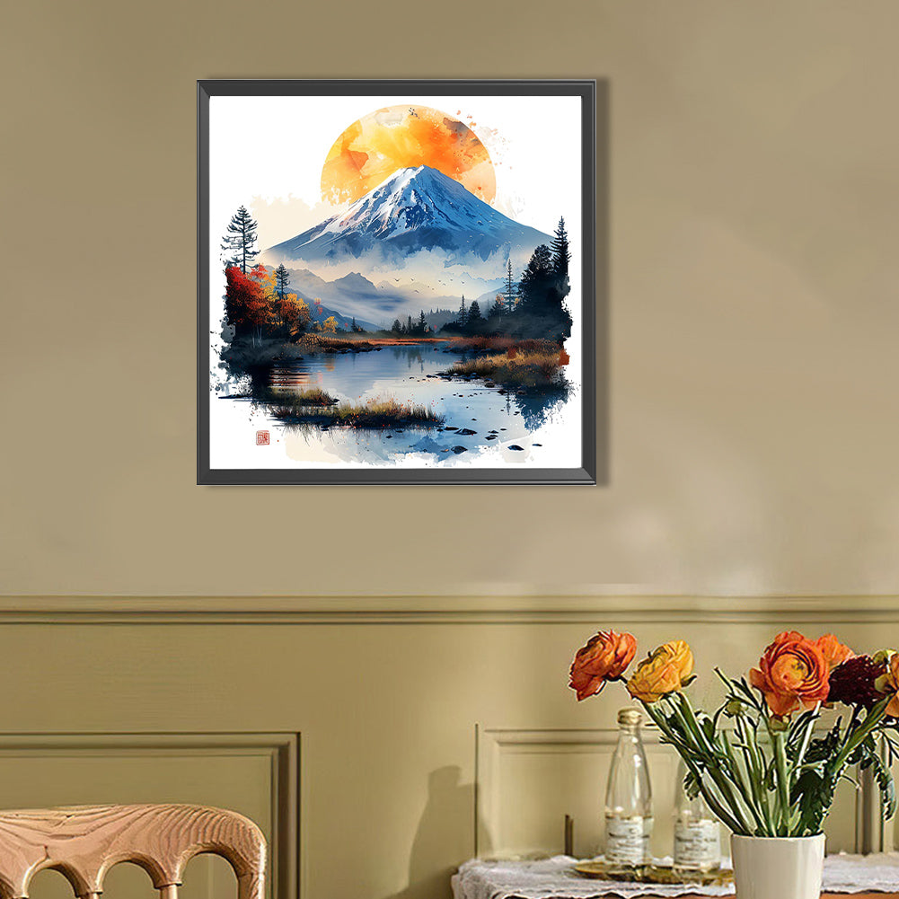 Mount Fuji, Japan - Full AB Round Drill Diamond Painting 40*40CM