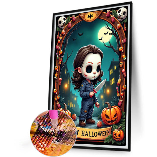 Halloween Horror Movie Tarot Cards - Full Round Drill Diamond Painting 40*60CM