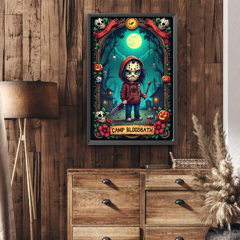 Halloween Horror Movie Tarot Cards - Full Round Drill Diamond Painting 40*60CM