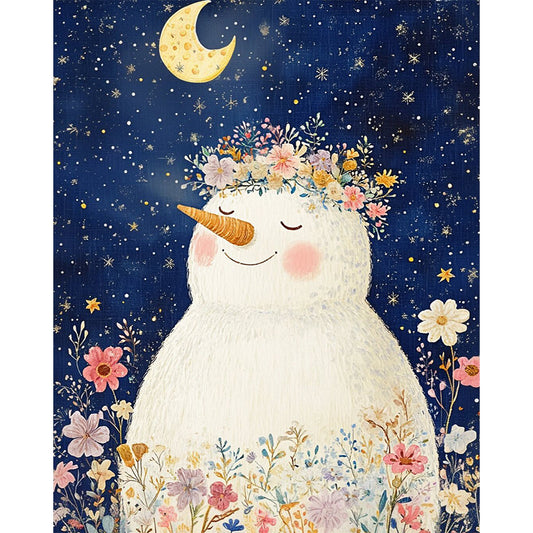 Snowman - Full Square Drill Diamond Painting 45*50CM