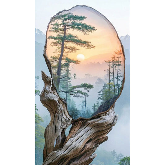 Sunset On The Tree - Full Square Drill Diamond Painting 40*70CM