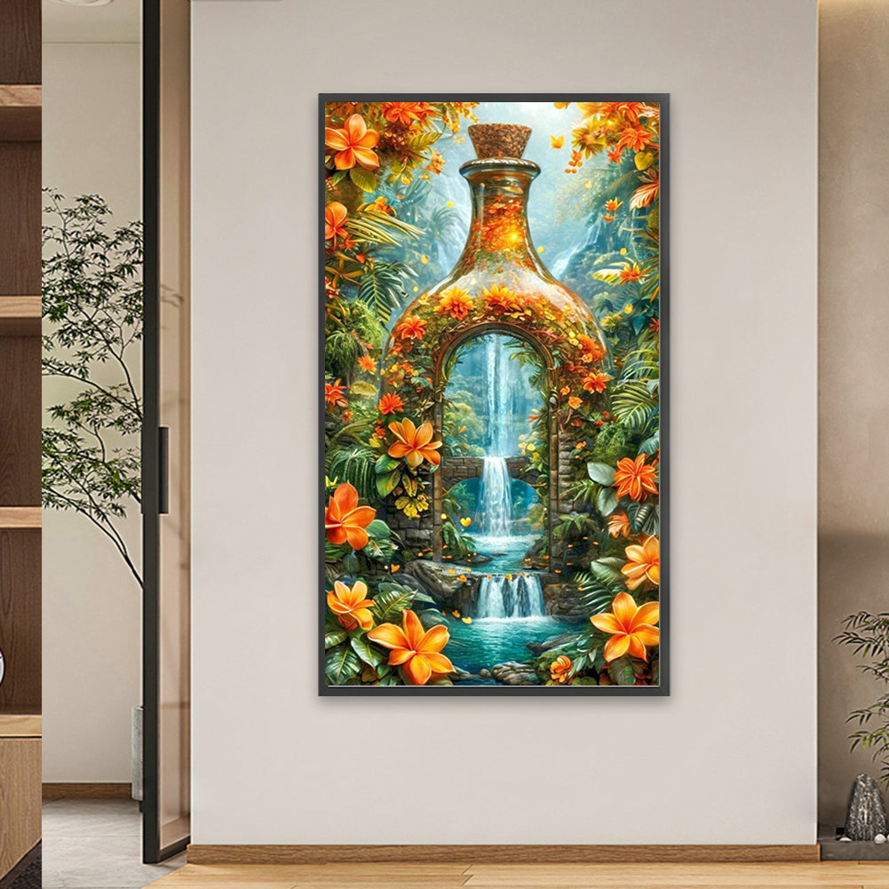 Stream In The Woods - Full Square Drill Diamond Painting 40*70CM