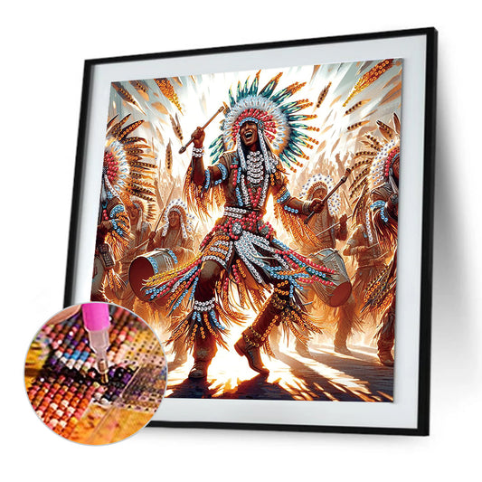 Indians - Special Shaped Drill Diamond Painting 30*30CM