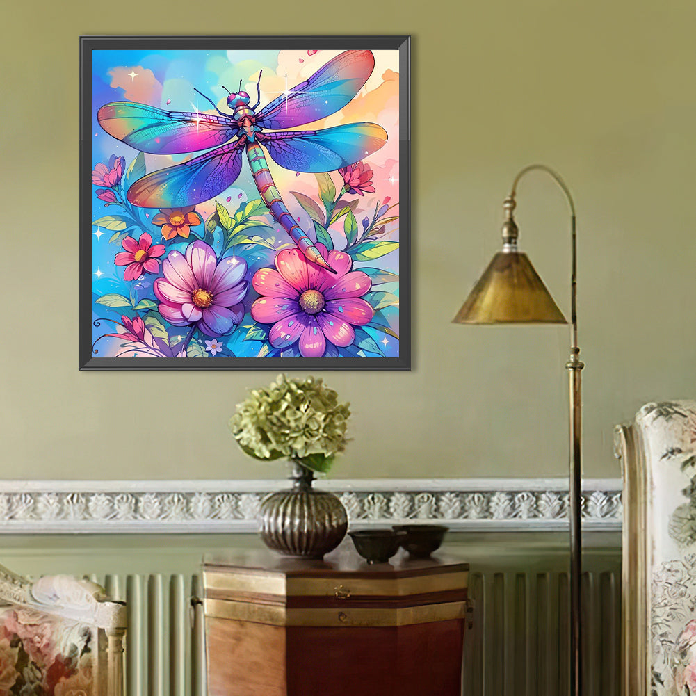 Dragonfly - Full Round Drill Diamond Painting 40*40CM
