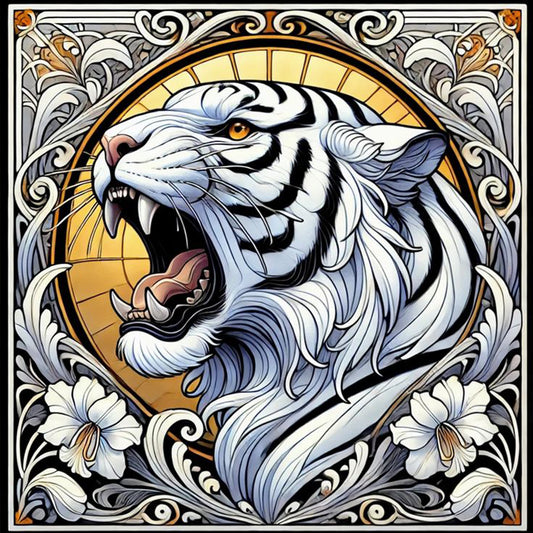 White Tiger - Full Square Drill Diamond Painting 40*40CM