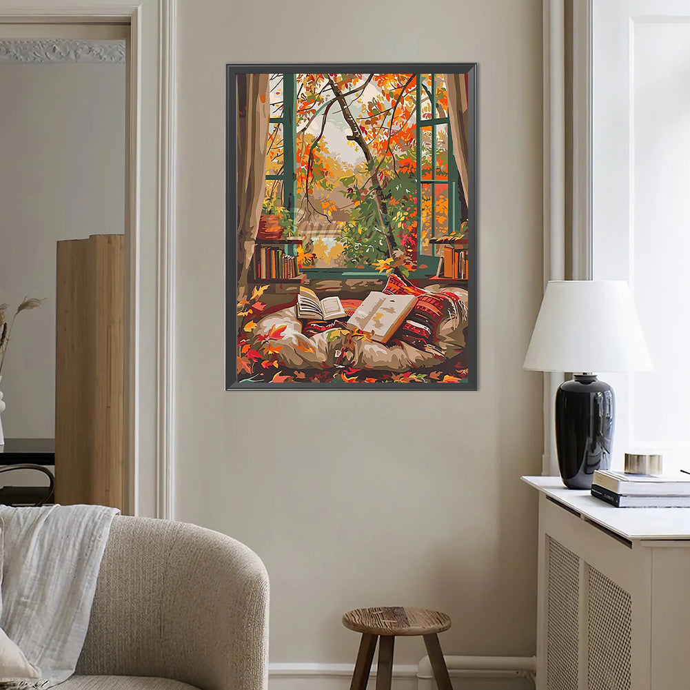 Retro Street House - Full Round Drill Diamond Painting 40*50CM