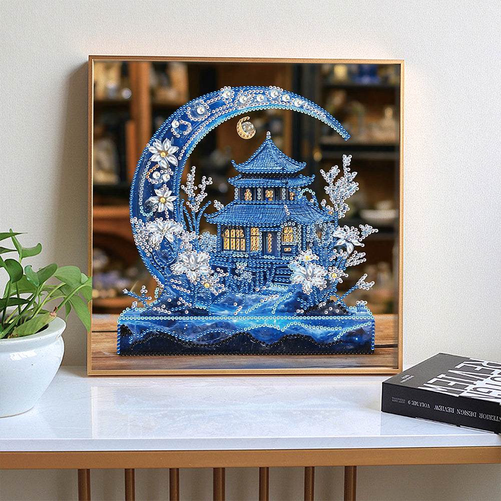 Crystal Crescent Castle - Special Shaped Drill Diamond Painting 30*30CM