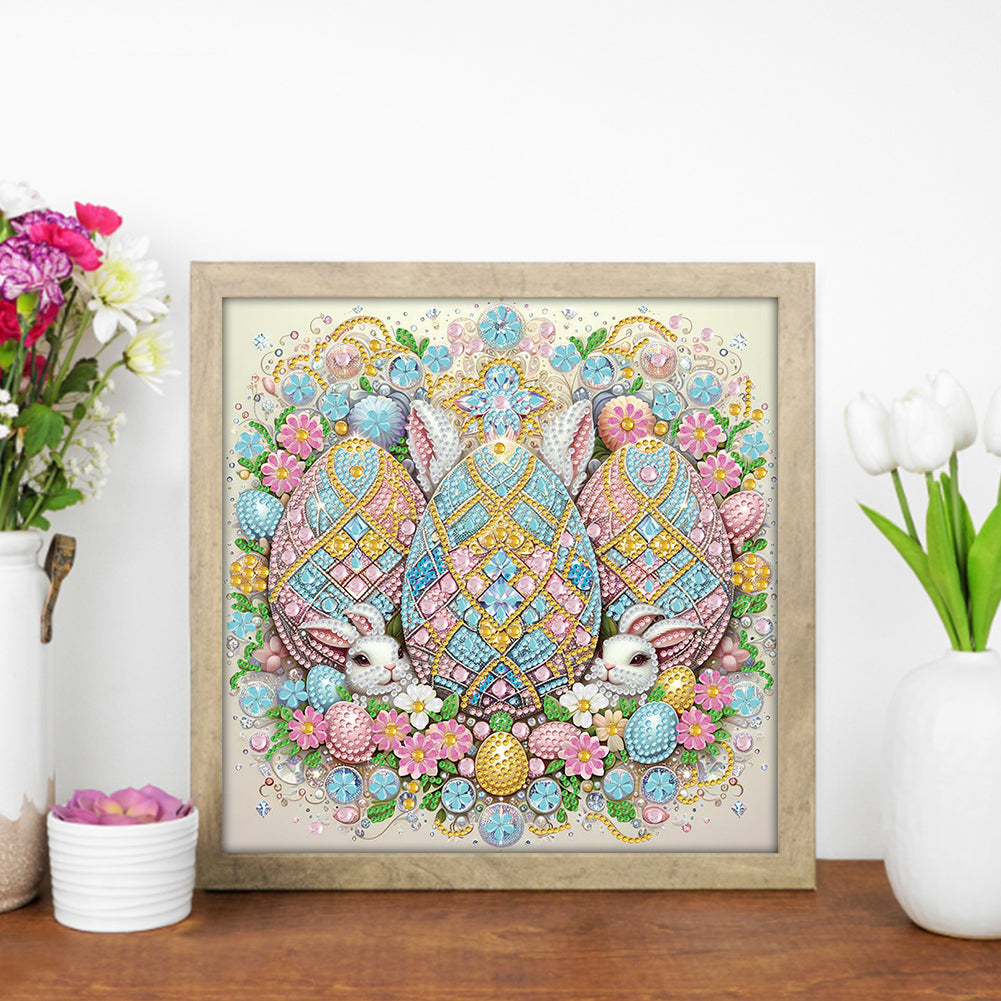 Egg And Rabbit - Special Shaped Drill Diamond Painting 30*30CM