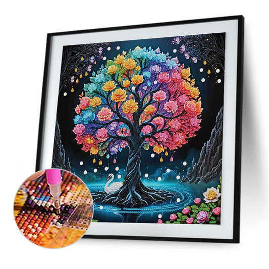 Tree - Special Shaped Drill Diamond Painting 30*30CM