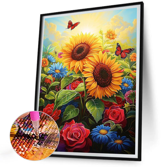 Sunflower - Full Round Drill Diamond Painting 30*40CM