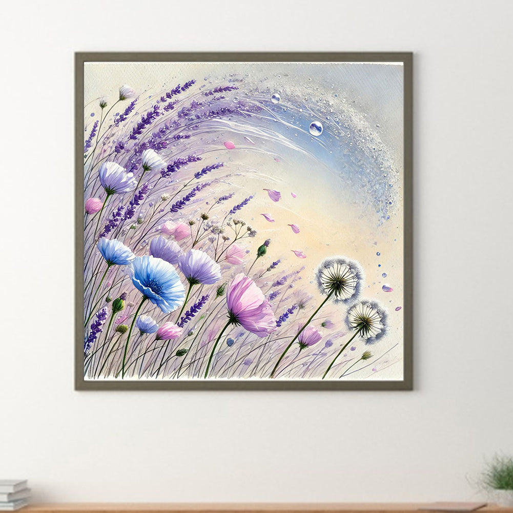 Flower - Full Round Drill Diamond Painting 40*40CM