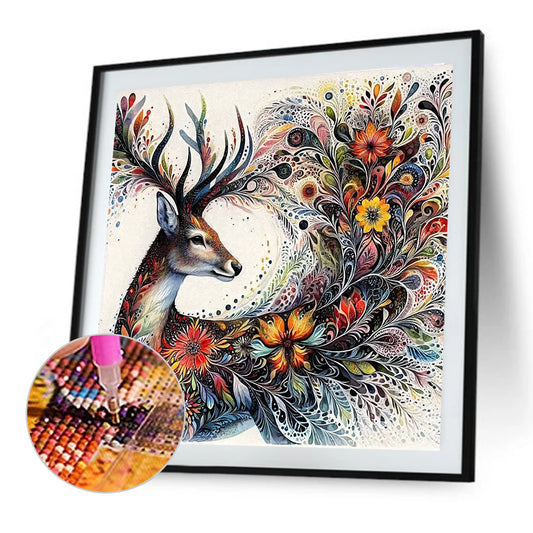 Elk - Full Round Drill Diamond Painting 40*40CM
