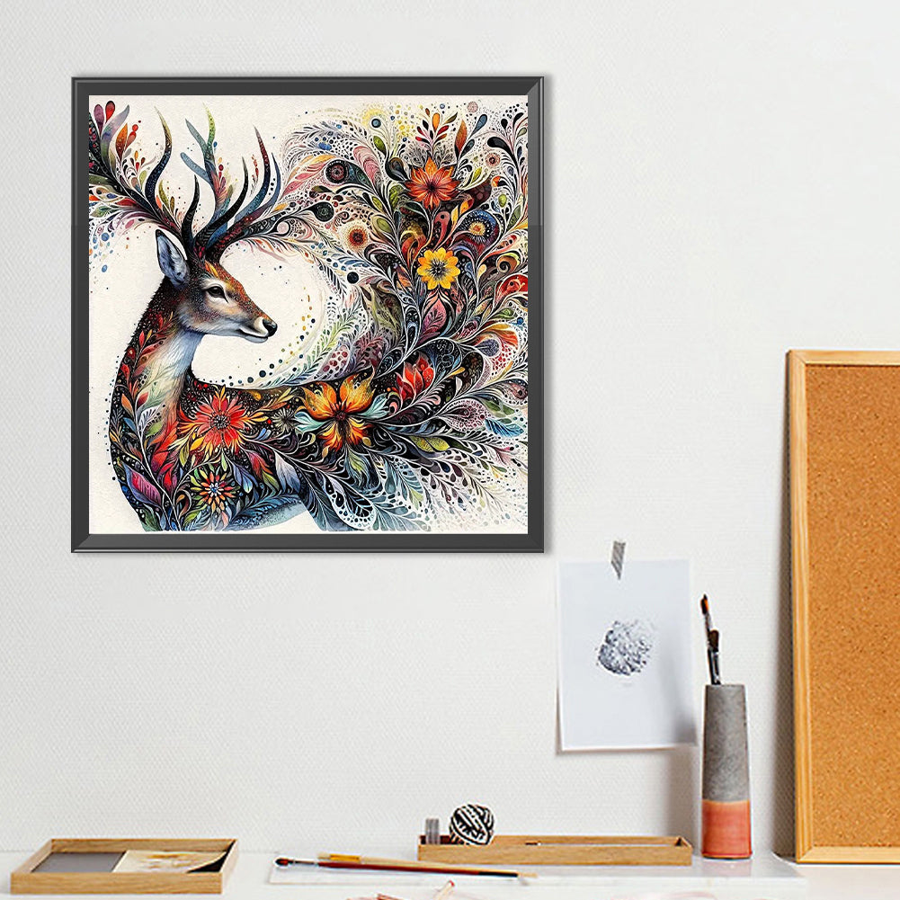 Elk - Full Round Drill Diamond Painting 40*40CM