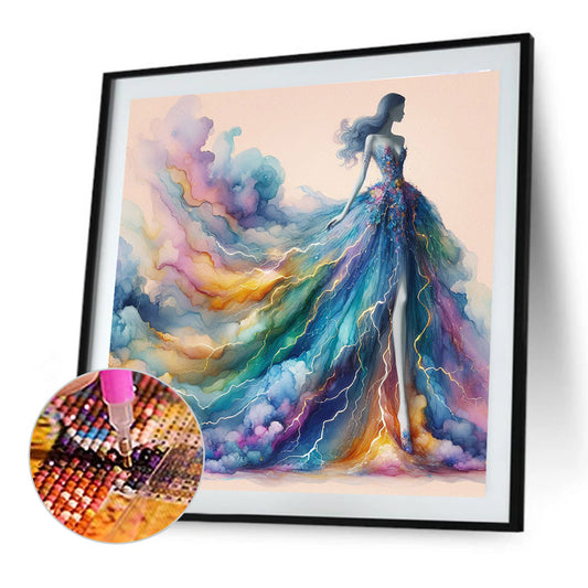 Thunder Cloud Skirt - Full Round Drill Diamond Painting 30*30CM