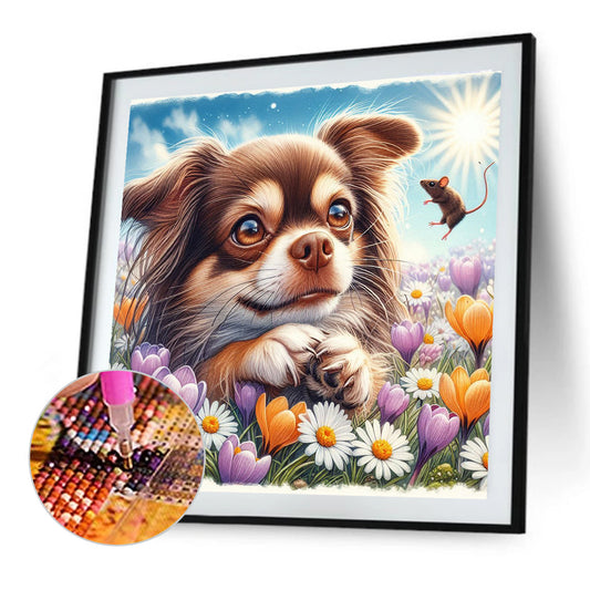 Dog And Mouse - Full Round Drill Diamond Painting 30*30CM