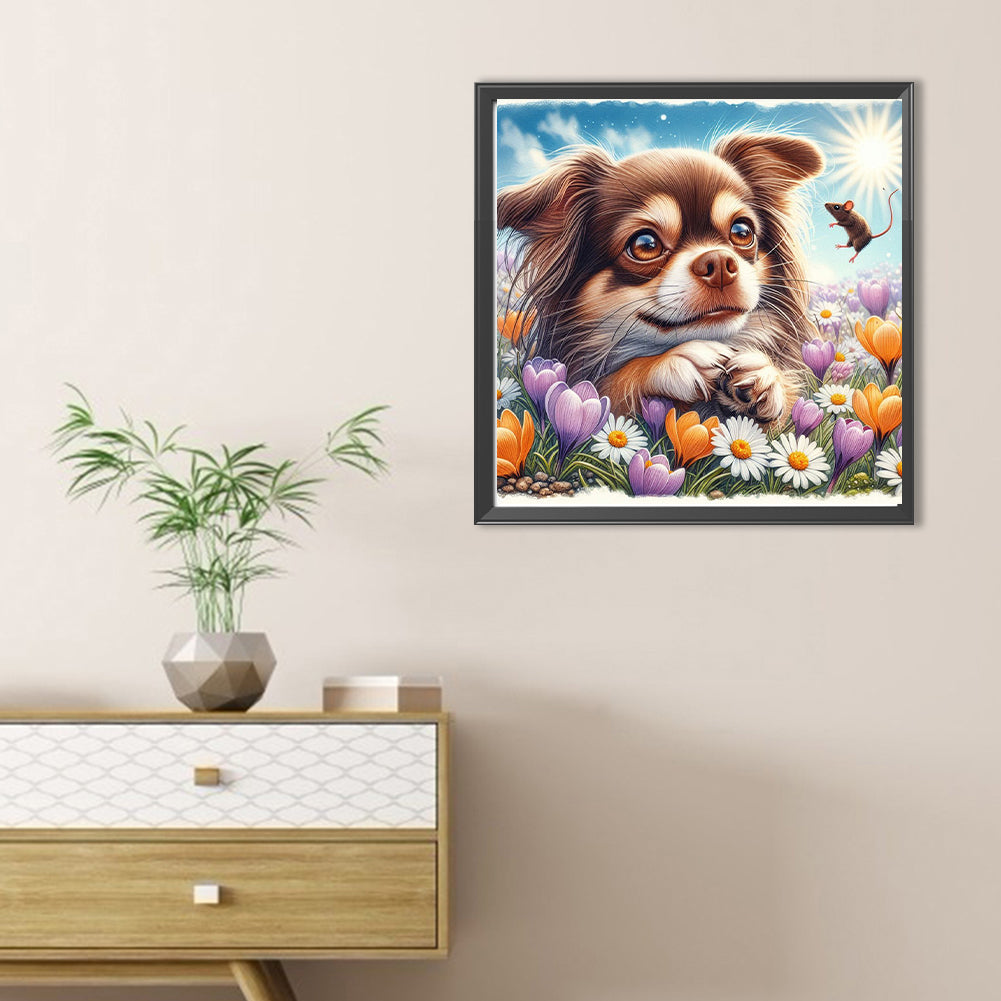 Dog And Mouse - Full Round Drill Diamond Painting 30*30CM
