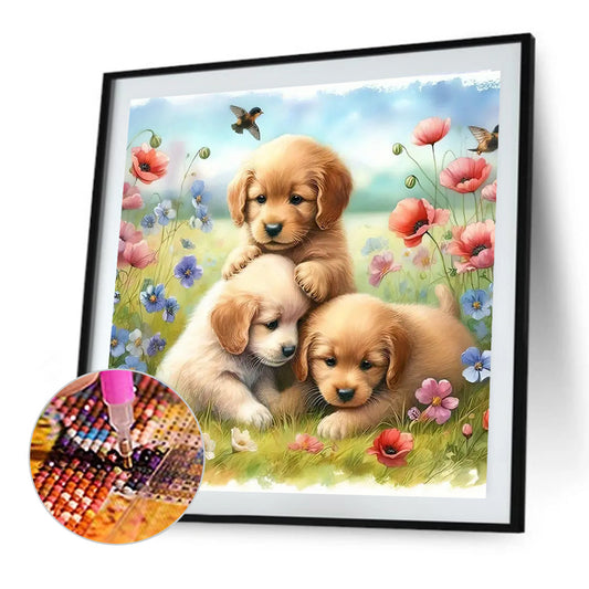 Golden Retriever - Full Round Drill Diamond Painting 40*40CM
