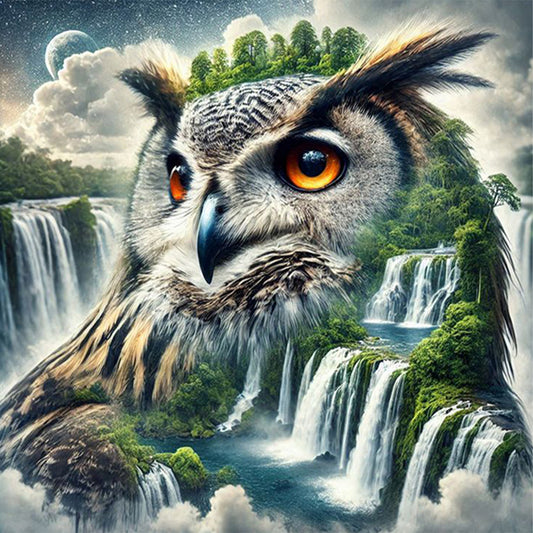 Owl - Full AB Square Drill Diamond Painting 40*40CM