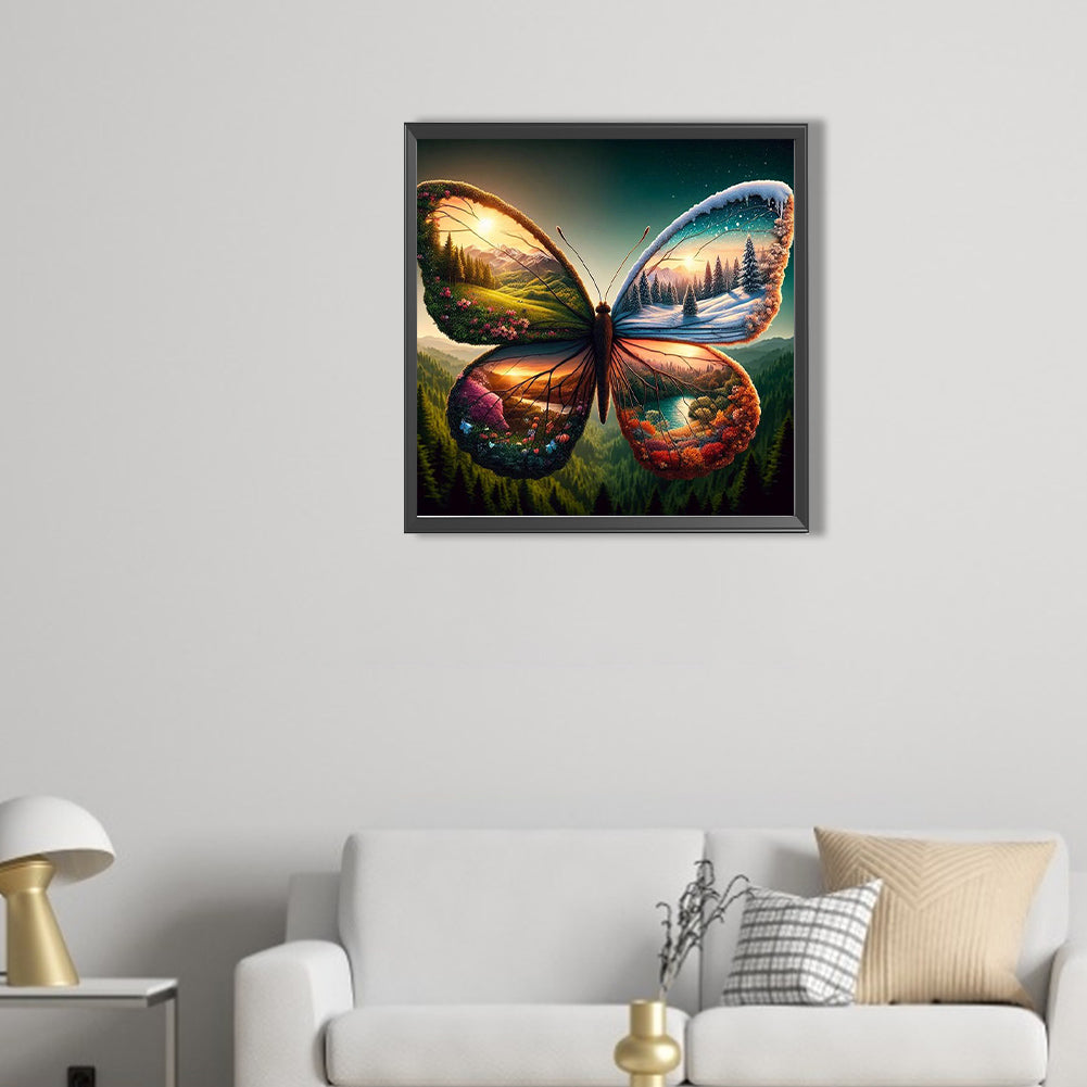 Butterfly - Full AB Square Drill Diamond Painting 40*40CM