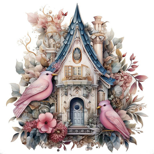 Flower And Bird House - Full AB Square Drill Diamond Painting 40*40CM