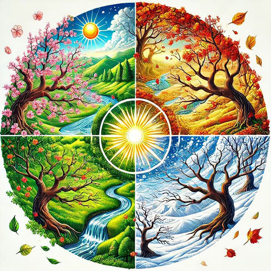 Four Seasons - Full Square Drill Diamond Painting 50*50CM