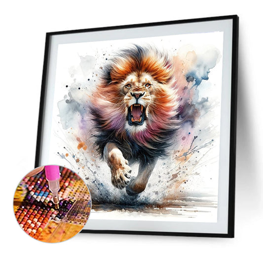 Lion - Full Round Drill Diamond Painting 40*40CM
