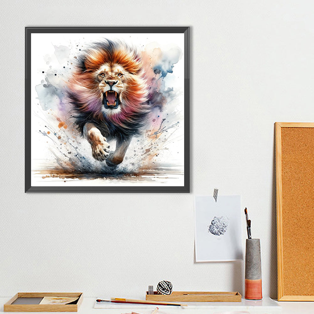 Lion - Full Round Drill Diamond Painting 40*40CM