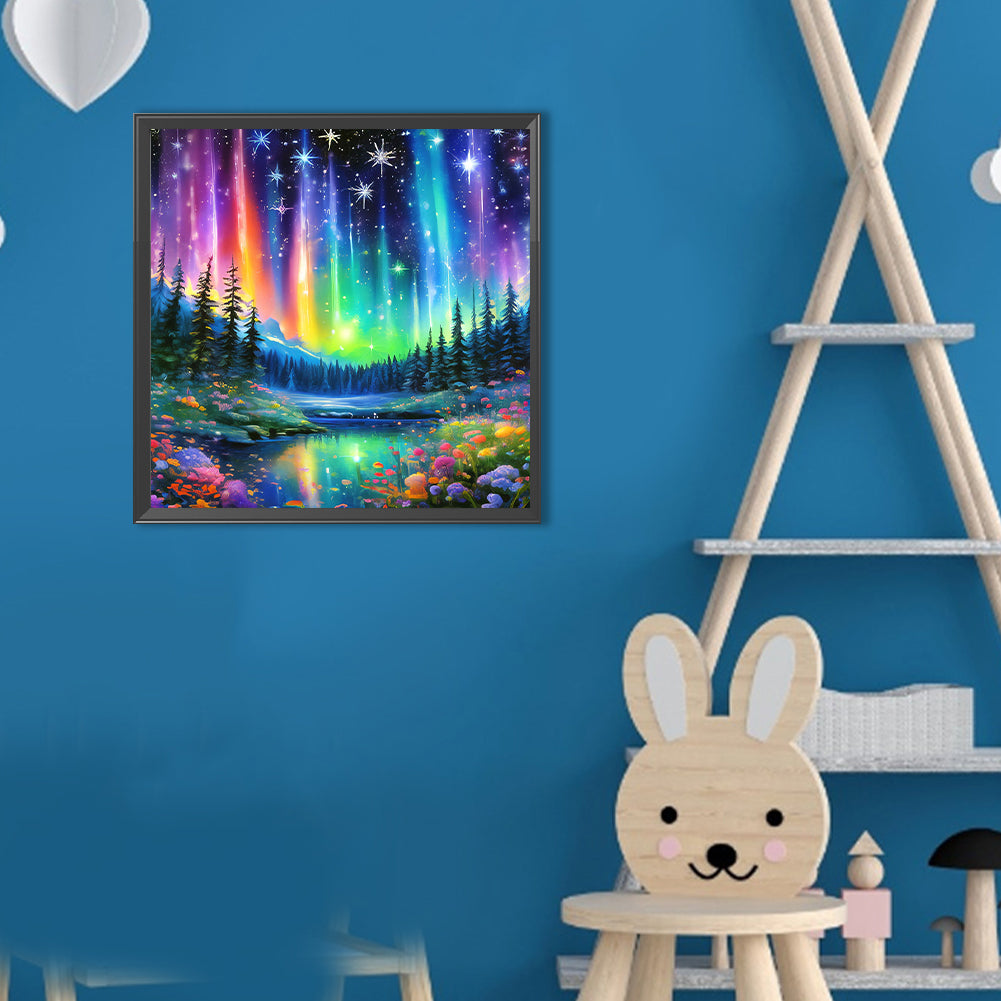 Aurora Forest - Full Round Drill Diamond Painting 30*30CM