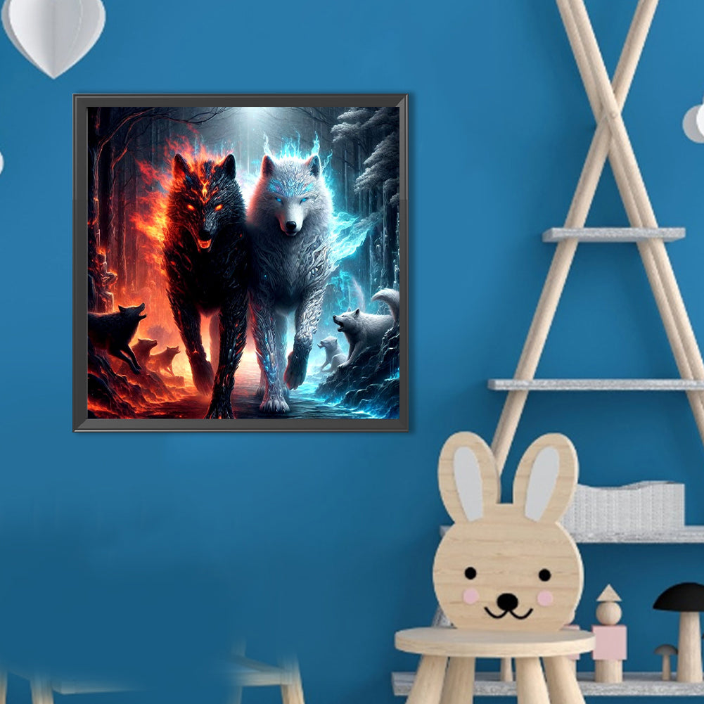 Wolf - Full Round Drill Diamond Painting 40*40CM