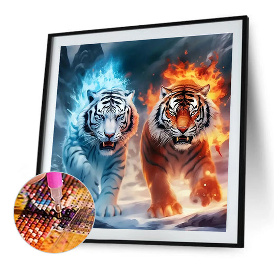 Tiger - Full Round Drill Diamond Painting 40*40CM