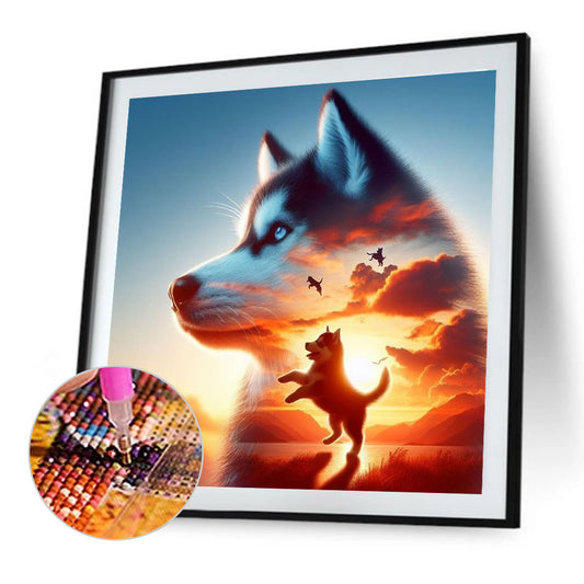 Dog - Full Round Drill Diamond Painting 40*40CM
