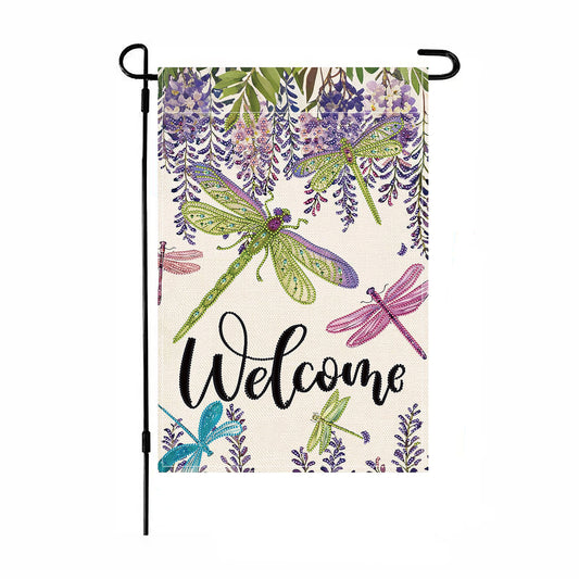 Spring Tulip 5D DIY Diamond Outdoor Flags Double Sided Diamond Art Vertical Flag