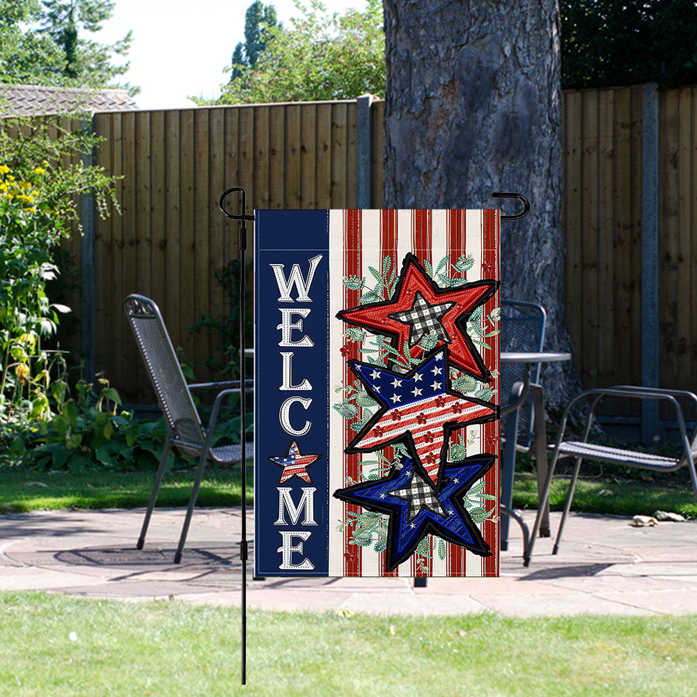 Spring Tulip 5D DIY Diamond Outdoor Flags Double Sided Diamond Art Vertical Flag