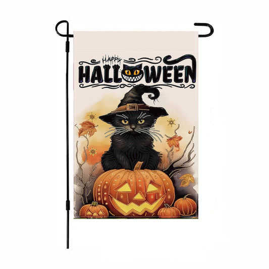 Spring Tulip 5D DIY Diamond Outdoor Flags Double Sided Diamond Art Vertical Flag