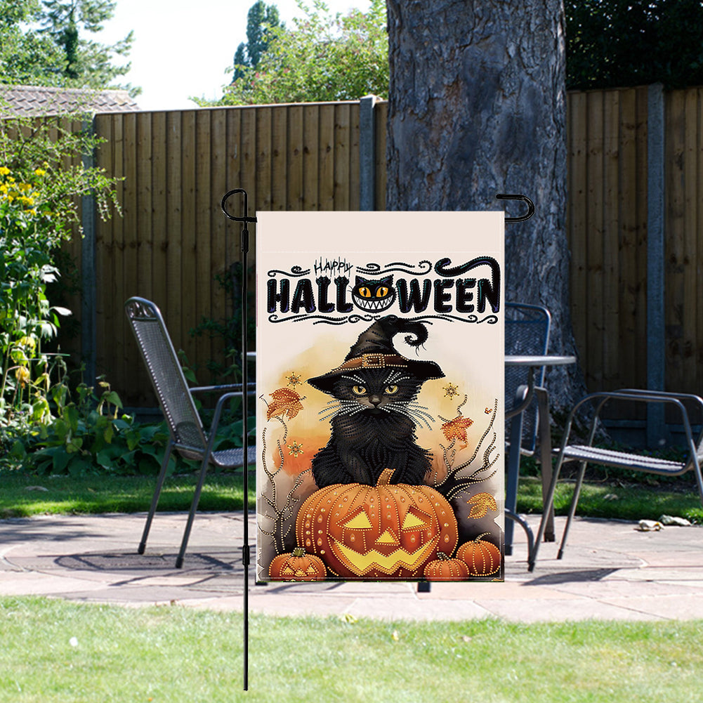 Spring Tulip 5D DIY Diamond Outdoor Flags Double Sided Diamond Art Vertical Flag