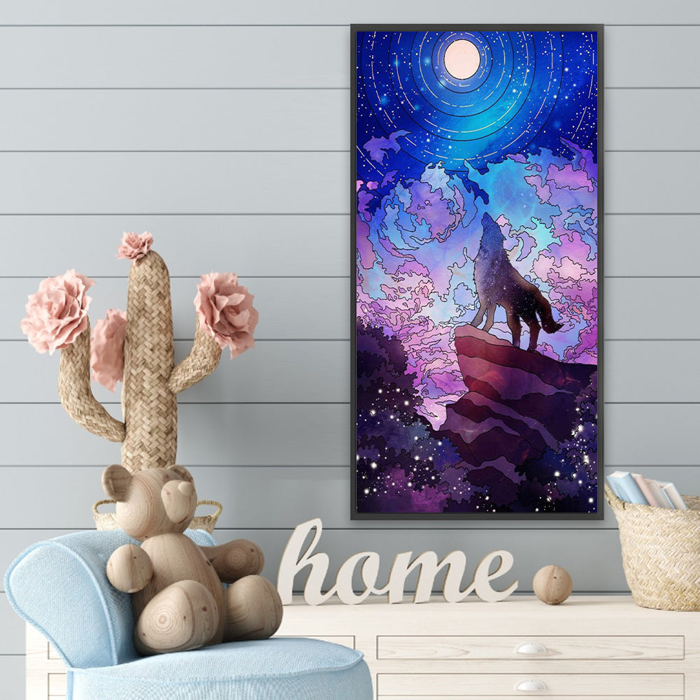 Wolf - Full Round Drill Diamond Painting 30*70CM