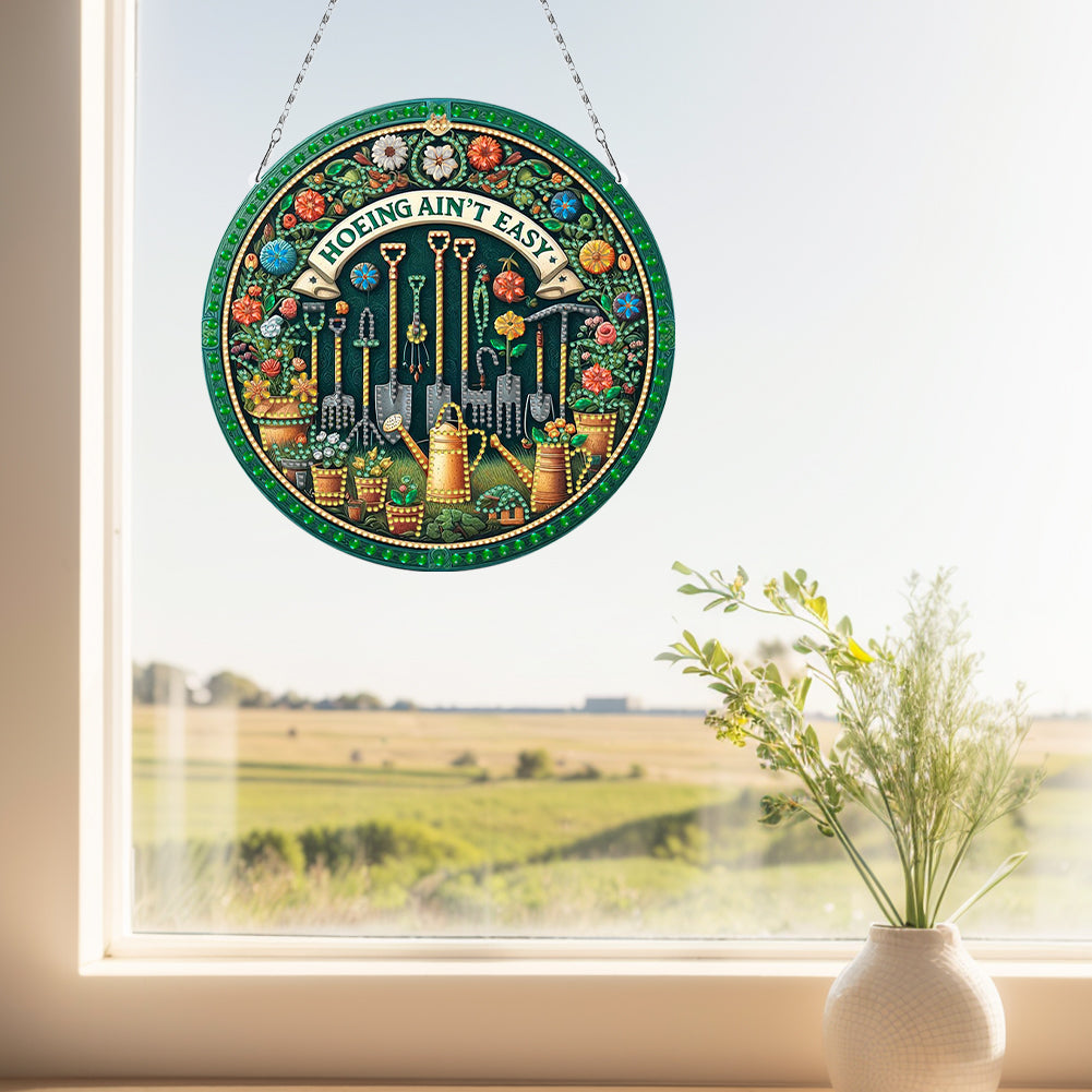 Sunflower DIY Diamond Art Pendant Kit Diamond Painting Door Sign for Wall Window