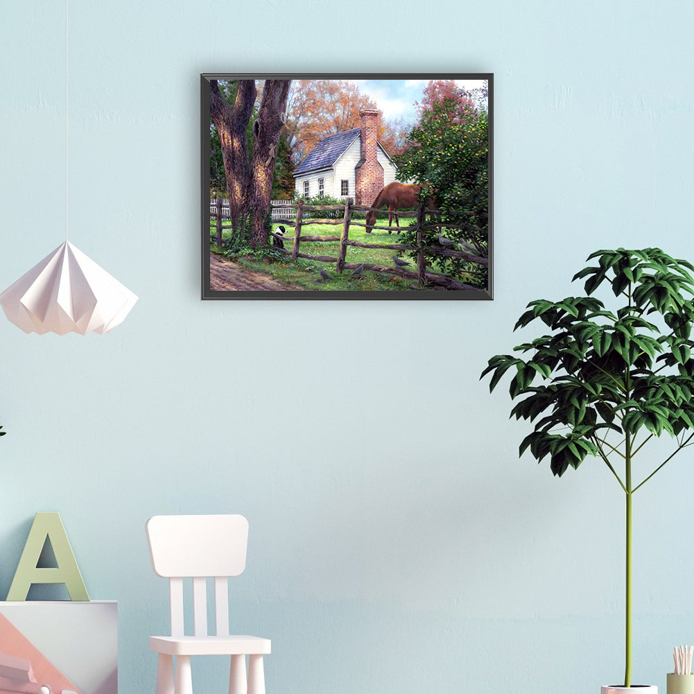 House - Full Round Drill Diamond Painting 40*30CM