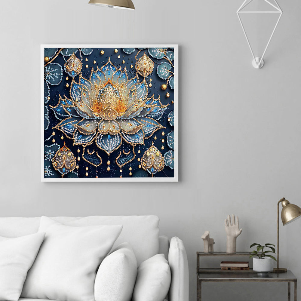 Lotus - Special Shaped Drill Diamond Painting 30*30CM